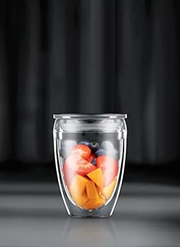 Bodum 10oz Pavina Reusable Double Wall Tumblers with Lid, BPA-Free Plastic, Hot & Cold Drinks, Set of 2 thumbnail 4