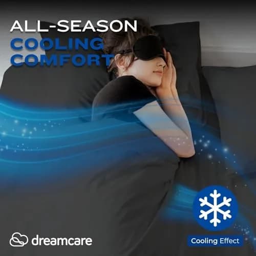 DREAMCARE Full Size Microfiber Sheet Set Gray | 1800 Thread Count Cooling Sheets with Side Pockets (Full, 4-Piece) thumbnail 7
