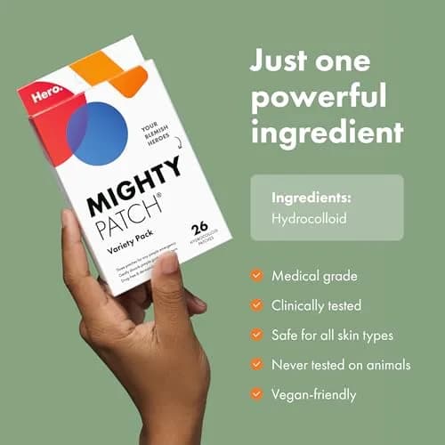 Mighty Patch Acne Pimple Patches 26 Ct | Hydrocolloid Skin Care for Clearer Skin thumbnail 6