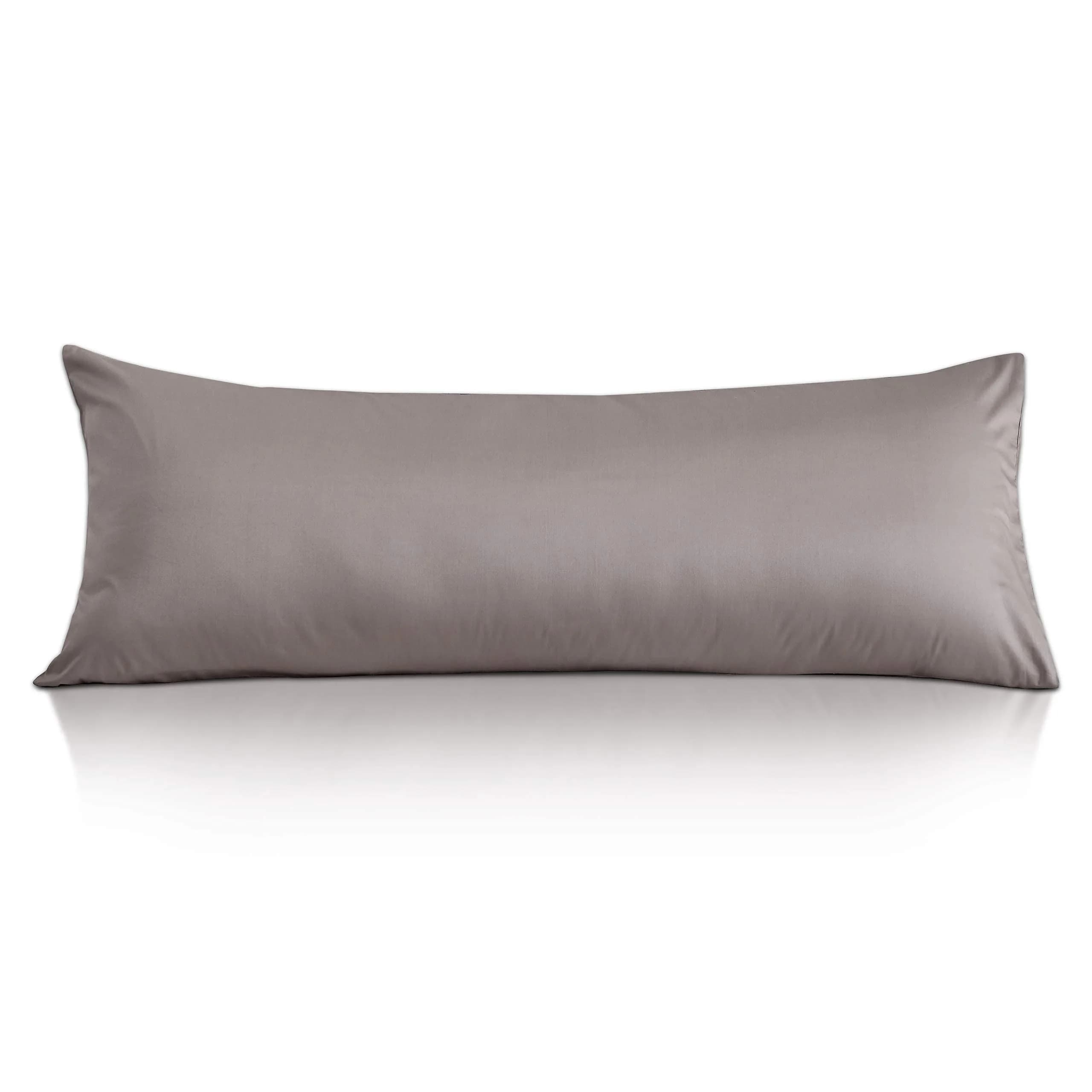 Leeden 100% Cotton Body Pillow Cover 21x54 (53cm x 137cm) | 800 Thread Count Envelope Closure Light Taupe - main product image