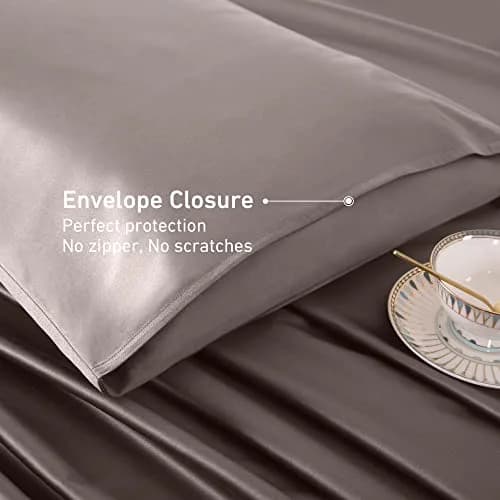 Leeden 100% Cotton Body Pillow Cover 21x54 (53cm x 137cm) | 800 Thread Count Envelope Closure Light Taupe thumbnail 5