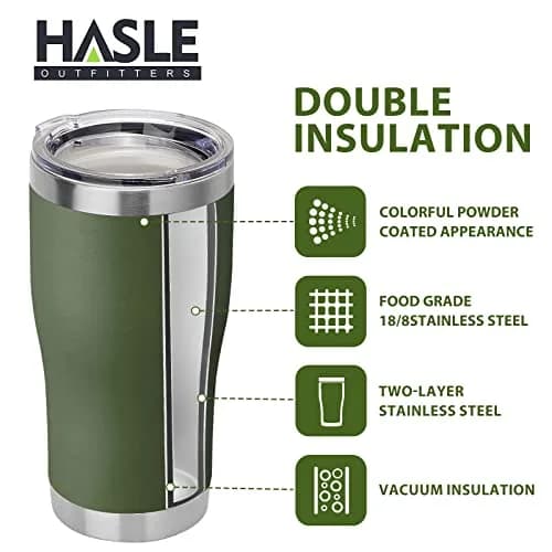 HASLE OUTFITTERS 20 oz Tumbler Bulk | Vacuum Insulated Stainless Steel Army Green thumbnail 3