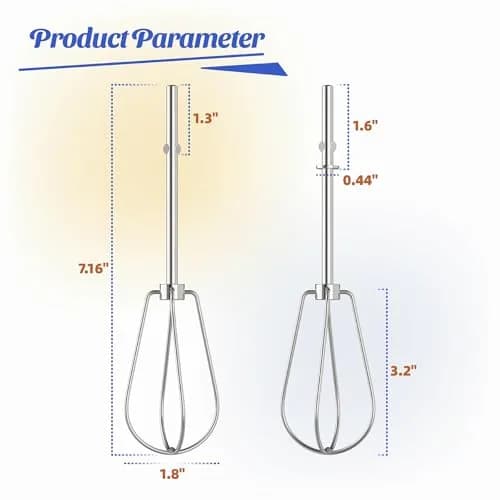 ANTOBLE Hand Mixer Beaters for KitchenAid 2 Pack | Compatible with KHM Series & W10490648 thumbnail 3