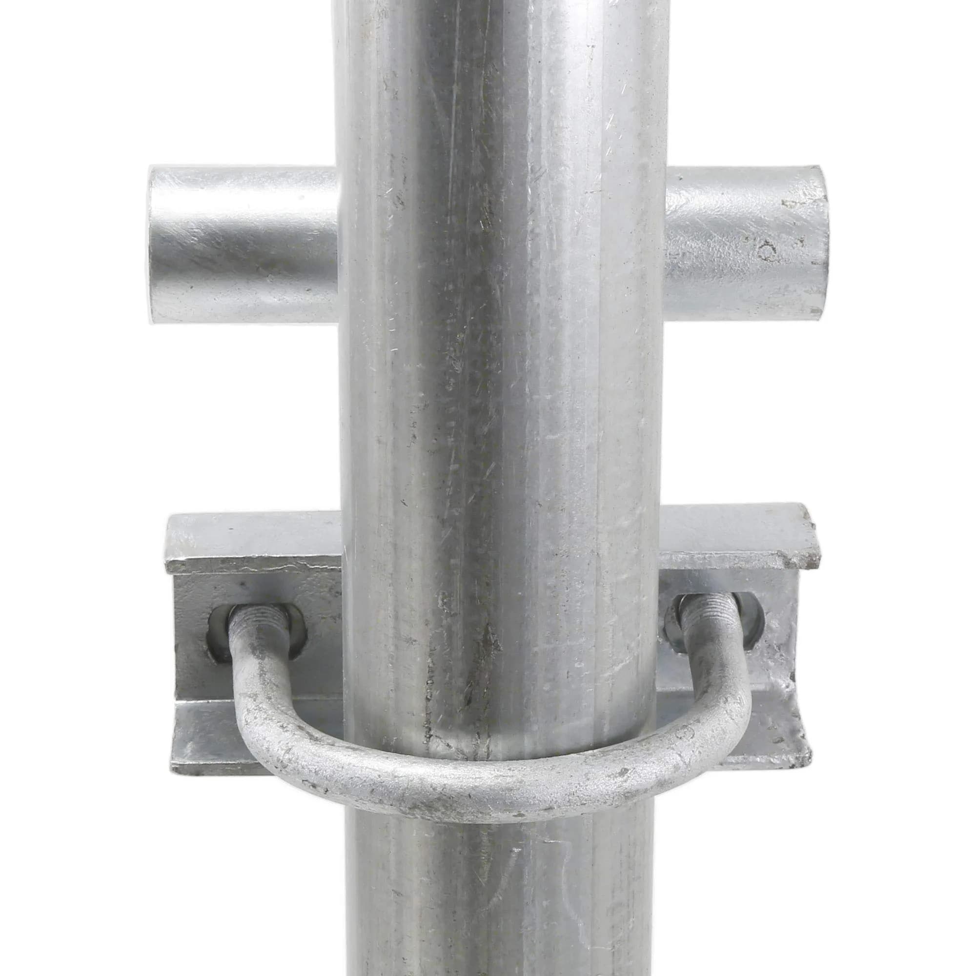 Plum Fittings Chain Link Fence Rolling Gate Universal Track Bracket | Rust-Resistant Steel, Adjustable Mount, Easy Installation - main product image