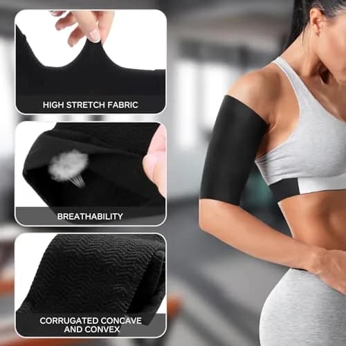 HEALLILY Arm Shaper Wrap Belt Elastic Slimming Support for Women | Breathable Lightweight Arm Support Sleeve to Improve Blood Circulation & Ease Muscle Fatigue thumbnail 4