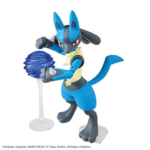 Bandai Hobby Pokémon Riolu & Lucario Model Kit 19.1cm (7.5in) | Poseable Figures for Display thumbnail 6