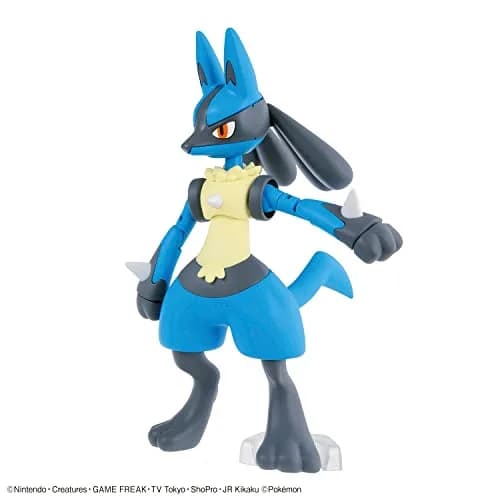 Bandai Hobby Pokémon Riolu & Lucario Model Kit 19.1cm (7.5in) | Poseable Figures for Display thumbnail 3