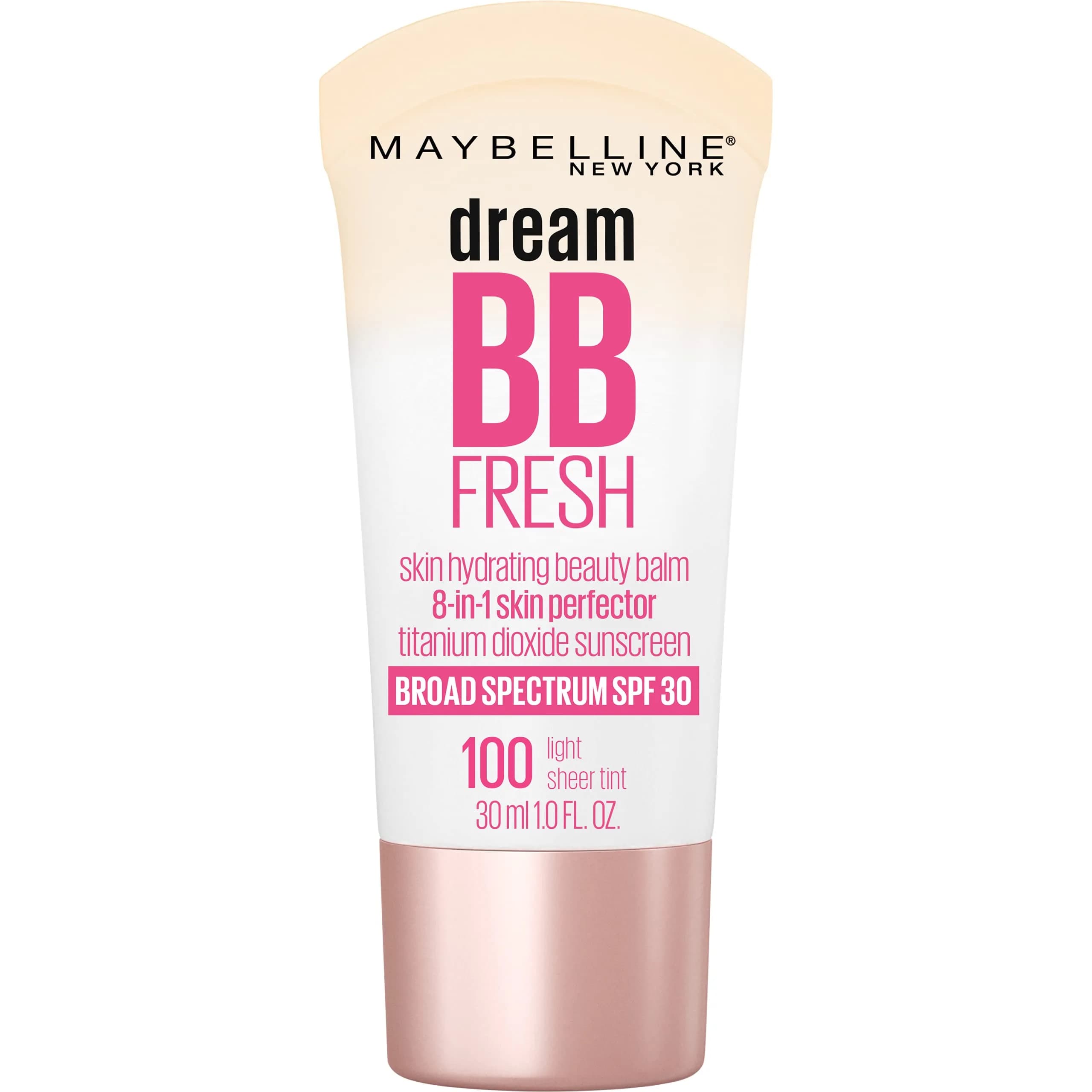 Maybelline Dream Fresh Skin Hydrating BB Cream 1 Fl Oz | 8-in-1 Skin Perfecting Beauty Balm with SPF 30