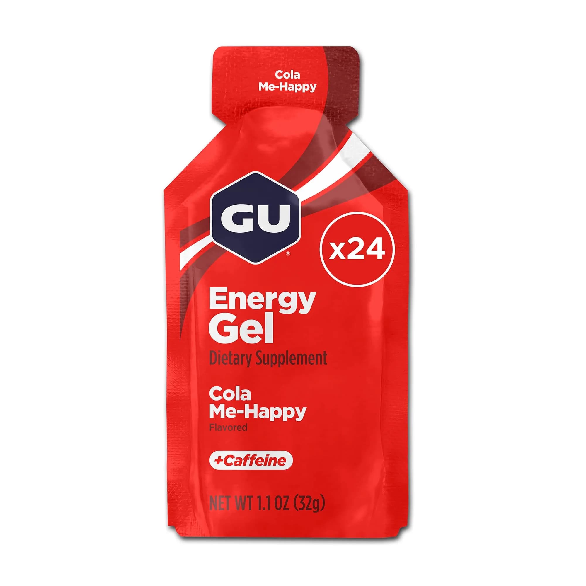 GU Energy Original Sports Nutrition Energy Gel Cola Me-Happy 1.1 oz (31g) | Vegan, Gluten-Free, Kosher, Dairy-Free Energy