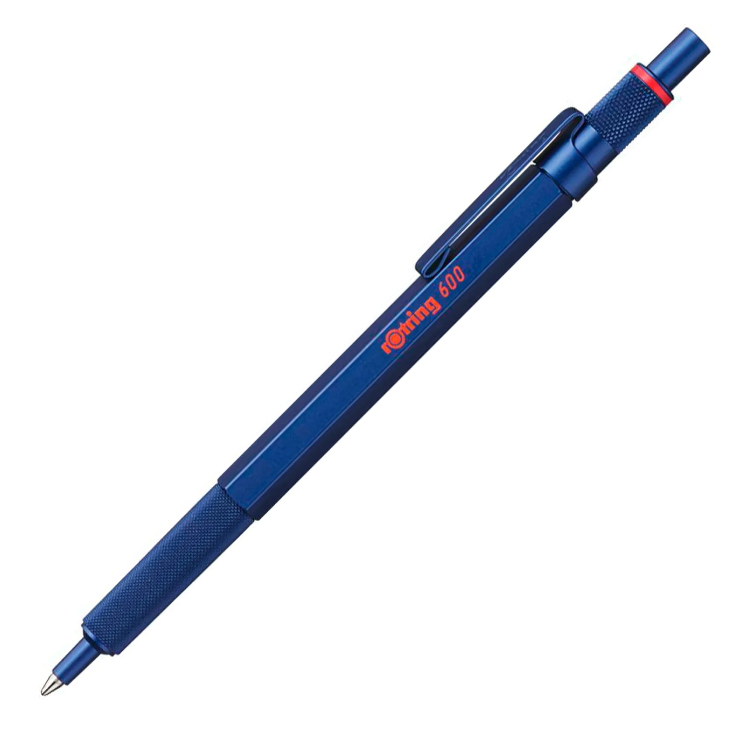 rOtring 600 Ballpoint Pen Blue Barrel, Black Ink, Medium Point 0.7mm | Precision Writing Instrument - main product image