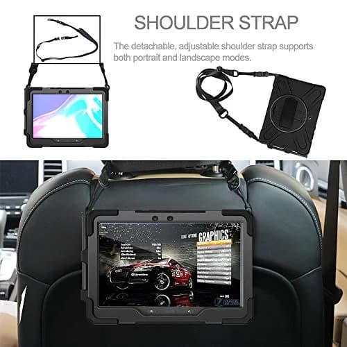 ZenRich Rugged Case for Galaxy Tab Active4 Pro/Active Pro 10.1" (25.7 cm) | Heavy Duty Shockproof Protective Case with S Pen Holder, 360 Rotating Kickstand, Hand Strap & Shoulder Belt thumbnail 5