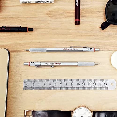 rOtring 600 Mechanical Pencil | HB 0.5 mm | Red All-Metal Body | Hexagonal Barrel | 22g thumbnail 5