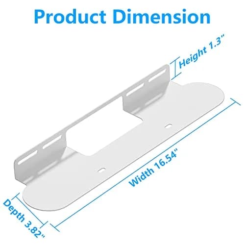 notiela Heavy Duty Wall Mount for Sonos Beam White | Space-Saving Soundbar Bracket thumbnail 7