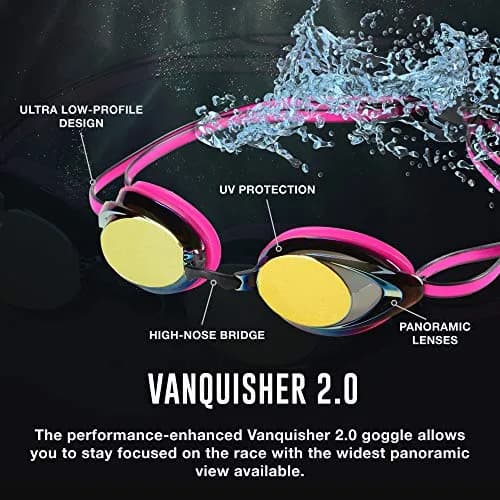 Speedo Women's Mirrored Vanquisher Swim Goggles | Anti-Fog UV Protection thumbnail 7