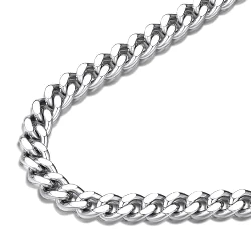FindChic Cuban Chain for Men & Women 7MM Stainless Steel | Classic Punk Jewelry thumbnail 1