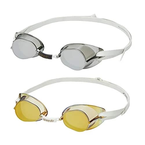 Speedo Unisex-Adult Swedish Swim Goggles | Mirrored, Low-Profile, Self-Assembly thumbnail 1