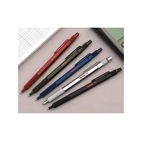 rOtring 600 Ballpoint Pen, Medium Point, Black Ink, Red Barrel, Refillable | Precision Writing Instrument thumbnail 5