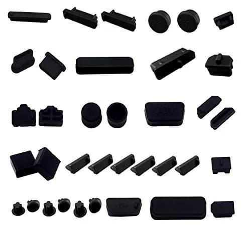 LampVPath 36 Pcs Computer Port Dust Plugs Set | 19 Types Universal Silicone Laptop Port Covers thumbnail 1