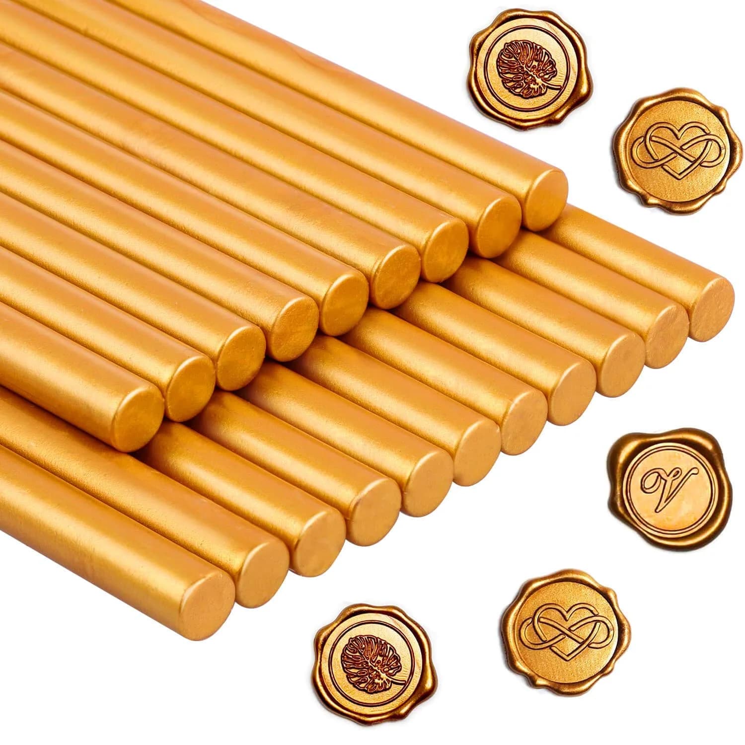 PAXCOO Sealing Wax Sticks 20pcs Gold | Easy Glue Gun Application for Crafts & Letter Seals
