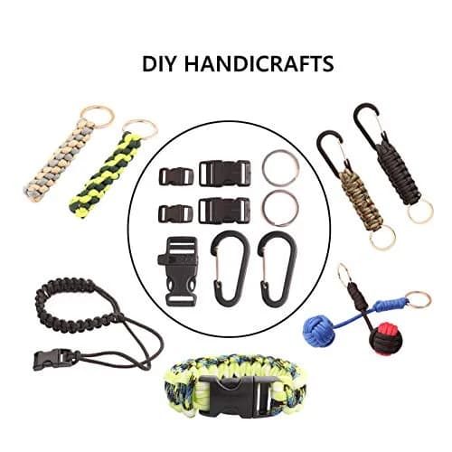 GeGeDa Paracord 550 Bracelet Kit 20ft Each Rope | 550 lb Strength Nylon Cord for DIY Projects thumbnail 2