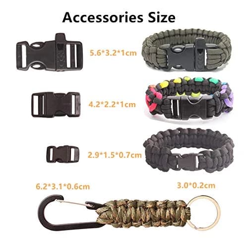 GeGeDa Paracord 550 Bracelet Kit 20ft Each Rope | 550 lb Strength Nylon Cord for DIY Projects thumbnail 3
