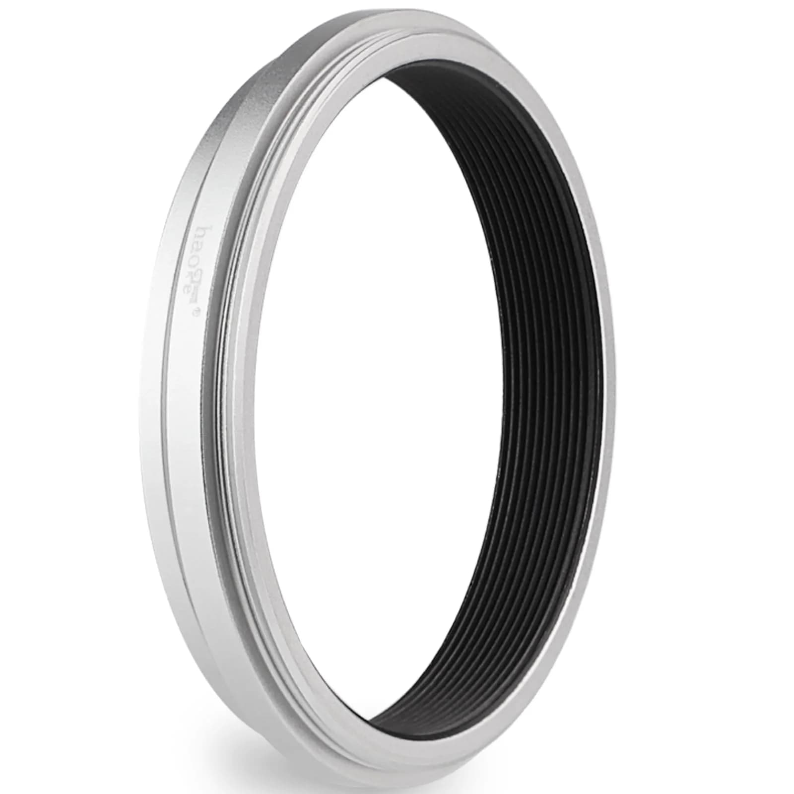 Haoge Silver Camera Lens Filter Adapter Ring for Fujifilm X100V X100VI 49mm | Attaches 49mm Filters & Original Lens Cap - main product image