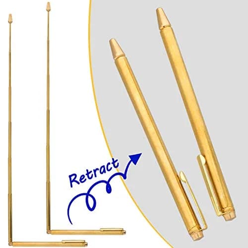 OIIKI Retractable Dowsing Rods (2-Pack) | Brass, 16.4" Extended Length thumbnail 3