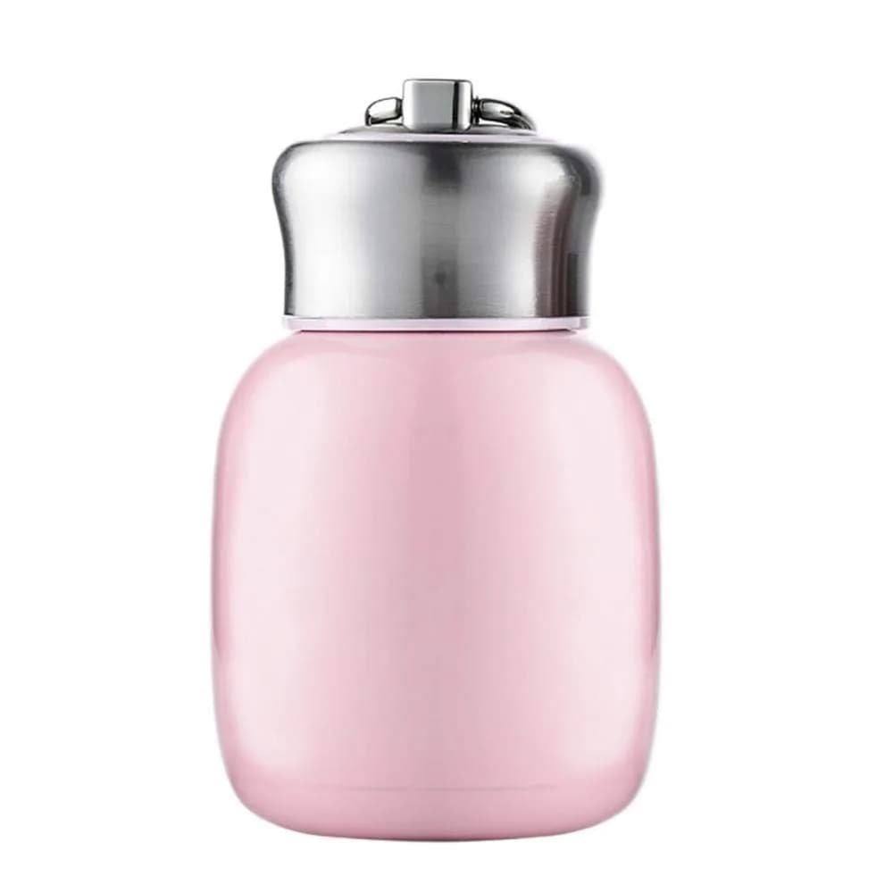 Gets Mini 7 oz (200ml) Stainless Steel Water Bottle | Portable Small Sports Vacuum Insulated Tumbler Cup — peach pink