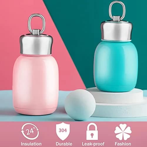 Gets Mini 7 oz (200ml) Stainless Steel Water Bottle | Portable Small Sports Vacuum Insulated Tumbler Cup thumbnail 2