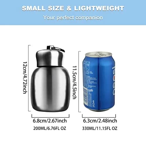 Gets Mini 7 oz (200ml) Stainless Steel Water Bottle | Portable Small Sports Vacuum Insulated Tumbler Cup thumbnail 5