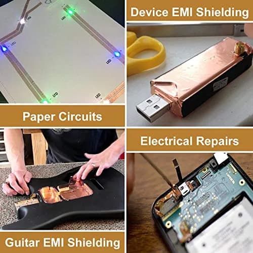 LOVIMAG Copper Foil Tape 25mm x 20m (0.98in x 65.6ft) 2-Pack | Dual Conductive EMI Shielding for Electronics & Crafts thumbnail 4