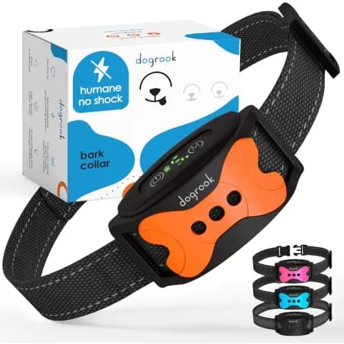 DogRook Rechargeable Bark Collar for Dogs | Humane Beep & Vibration Training, Waterproof, 12-110 lbs thumbnail 1