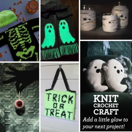 Lion Brand Yarn, DIY Glow, Glow in the Dark Yarn, Natural Off White | Glow in the Dark Effect for Nighttime Projects thumbnail 5