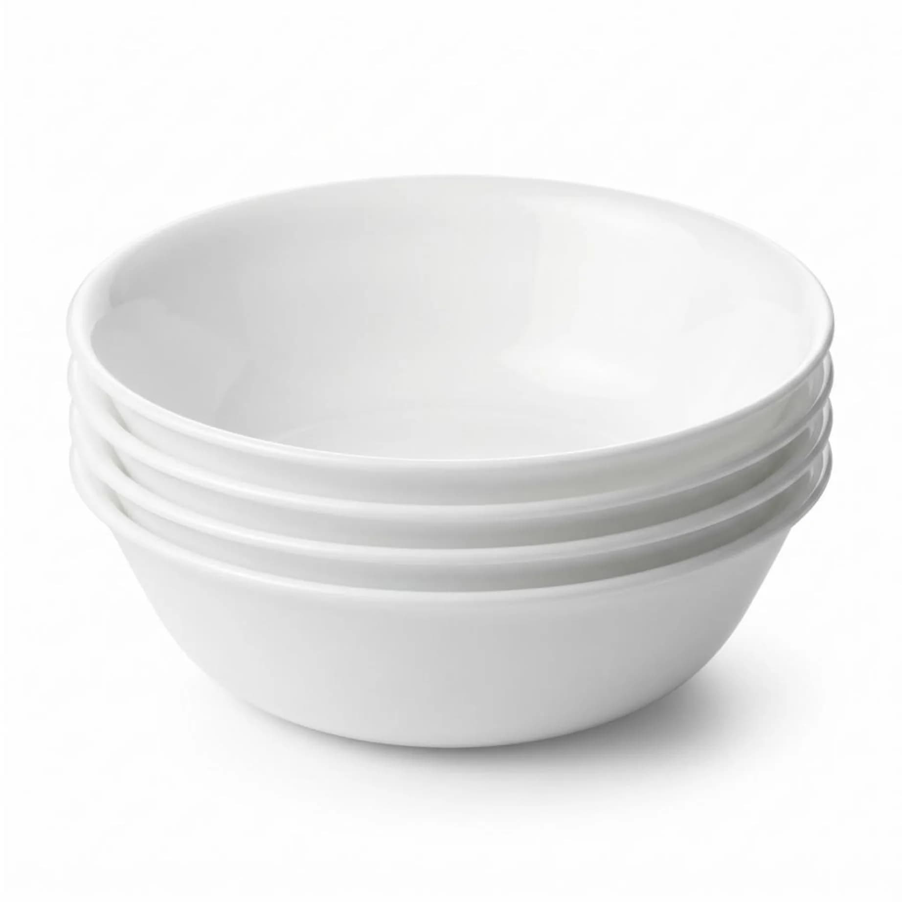 Corelle 4-Pc Meal Bowls Set 1330ml (46 Fl Oz) | Vitrelle Strong Glass for Daily Use
