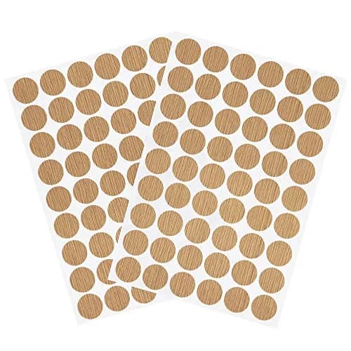 VictorsHome Self-Adhesive Screw Hole Stickers Maple 21mm (0.83 Inch) | 108 Pcs for Furniture & Cabinets thumbnail 1