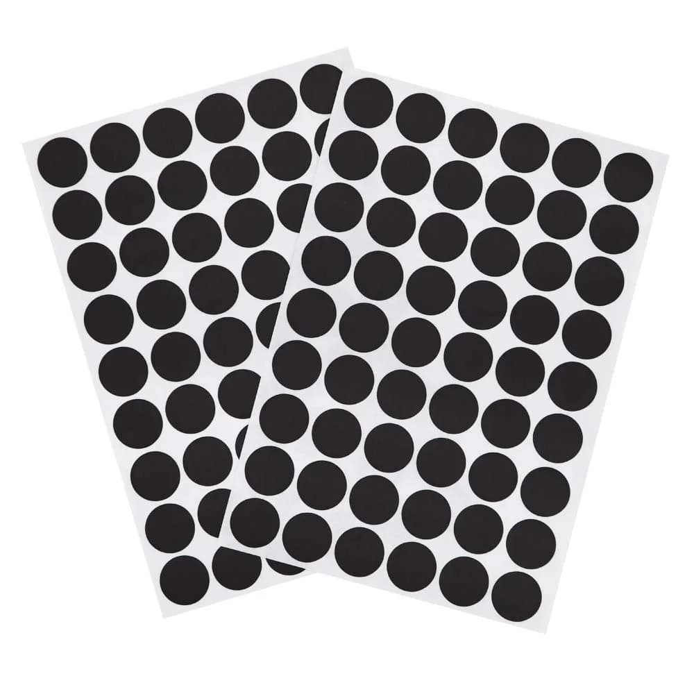 VictorsHome Black Screw Hole Stickers 21mm (0.83 Inch) | Covers Screw Holes for Furniture & Cabinets