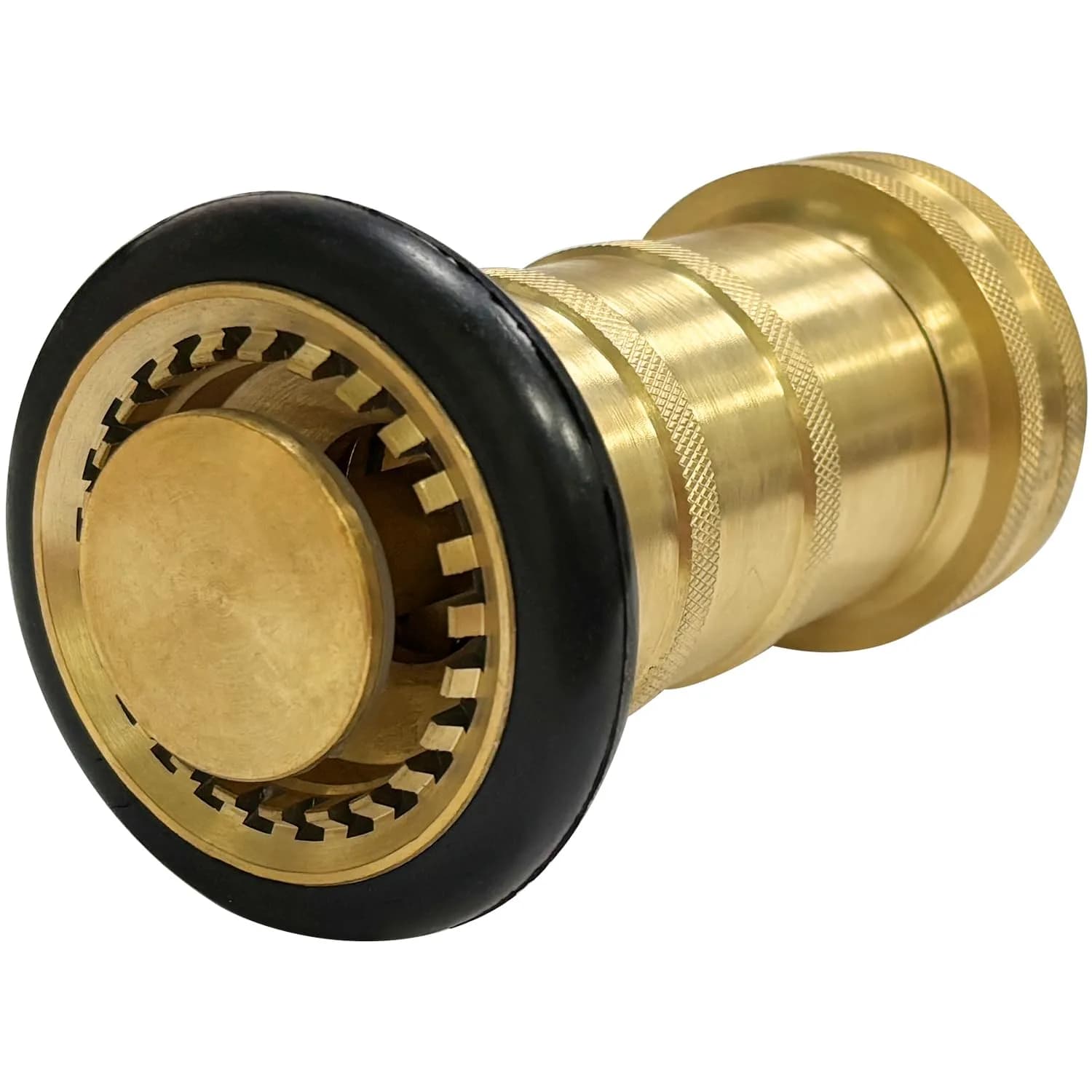 SAFBY Brass Fire Hose Nozzle 1" NH/NST | Durable, Adjustable Fog & Stream | 60ft Range