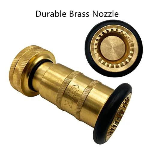 SAFBY Brass Fire Hose Nozzle 1" NH/NST | Durable, Adjustable Fog & Stream | 60ft Range thumbnail 4
