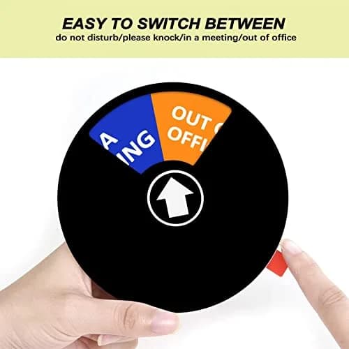 LoYinLo Do Not Disturb Sign, 5 inch Round Black Acrylic | 4-State Office Privacy Slider thumbnail 6