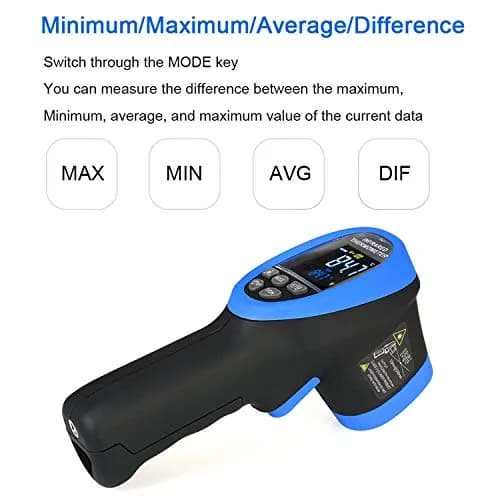 BTMETER BT-1500C Infrared Thermometer -58℉ to 2732℉ | Non Contact Laser IR Gun thumbnail 7