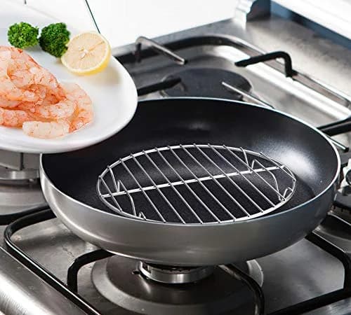 TeamFar 9 Inch Round Cooling Rack Set of 4 | Heavy Duty Stainless Steel, Rust Resistant, Dishwasher Safe thumbnail 6