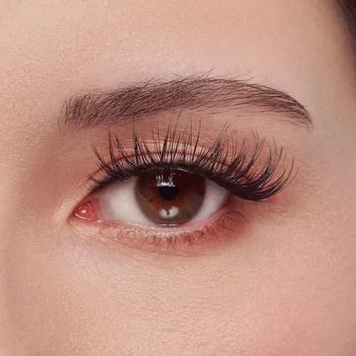 KISS Lash Couture LuXtensions False Eyelashes, Royal Satin, 1 Pair, 10mm Flat Lash | Natural Look Reusable D/C/J Curl Mix thumbnail 2