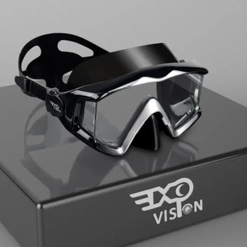 EXP VISION Pano 3 Window Scuba Diving Mask, Tempered Glass Snorkel Mask 260 ml (0.26 kg) | Wide View Anti-Fog Swim Mask thumbnail 1