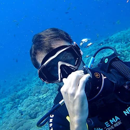EXP VISION Pano 3 Window Scuba Diving Mask, Tempered Glass Snorkel Mask 260 ml (0.26 kg) | Wide View Anti-Fog Swim Mask thumbnail 6