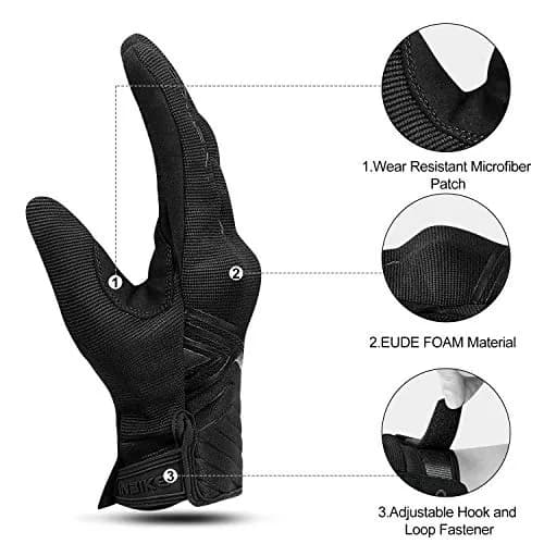 INBIKE Breathable Mesh Motorcycle Gloves with TPR Palm Pad & Touchscreen Small | Riding Protection for Indian Roads thumbnail 4