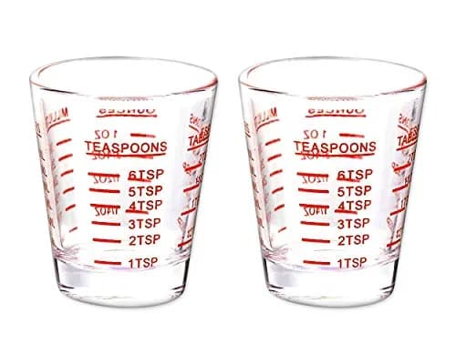 DS. DISTINCTIVE STYLE Red 30ml (1 Fl Oz) Measuring Cup Set | Precise Liquid & Dry Ingredient Measurement thumbnail 1