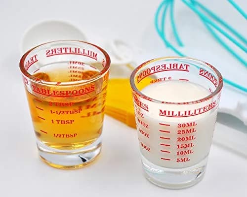 DS. DISTINCTIVE STYLE Red 30ml (1 Fl Oz) Measuring Cup Set | Precise Liquid & Dry Ingredient Measurement thumbnail 4
