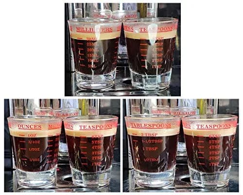 DS. DISTINCTIVE STYLE Red 30ml (1 Fl Oz) Measuring Cup Set | Precise Liquid & Dry Ingredient Measurement thumbnail 3