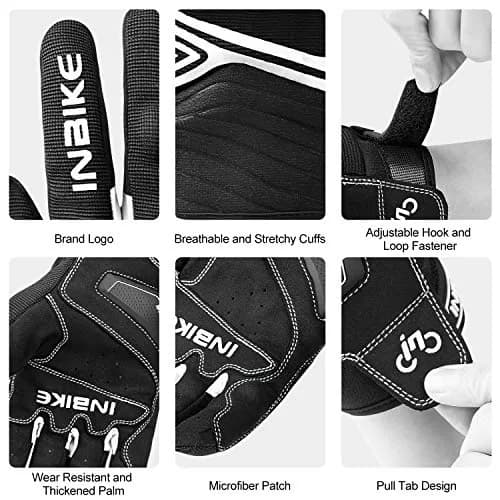 INBIKE Breathable Mesh Motorcycle Gloves Touchscreen Large | Shock-Resistant & Comfortable thumbnail 5
