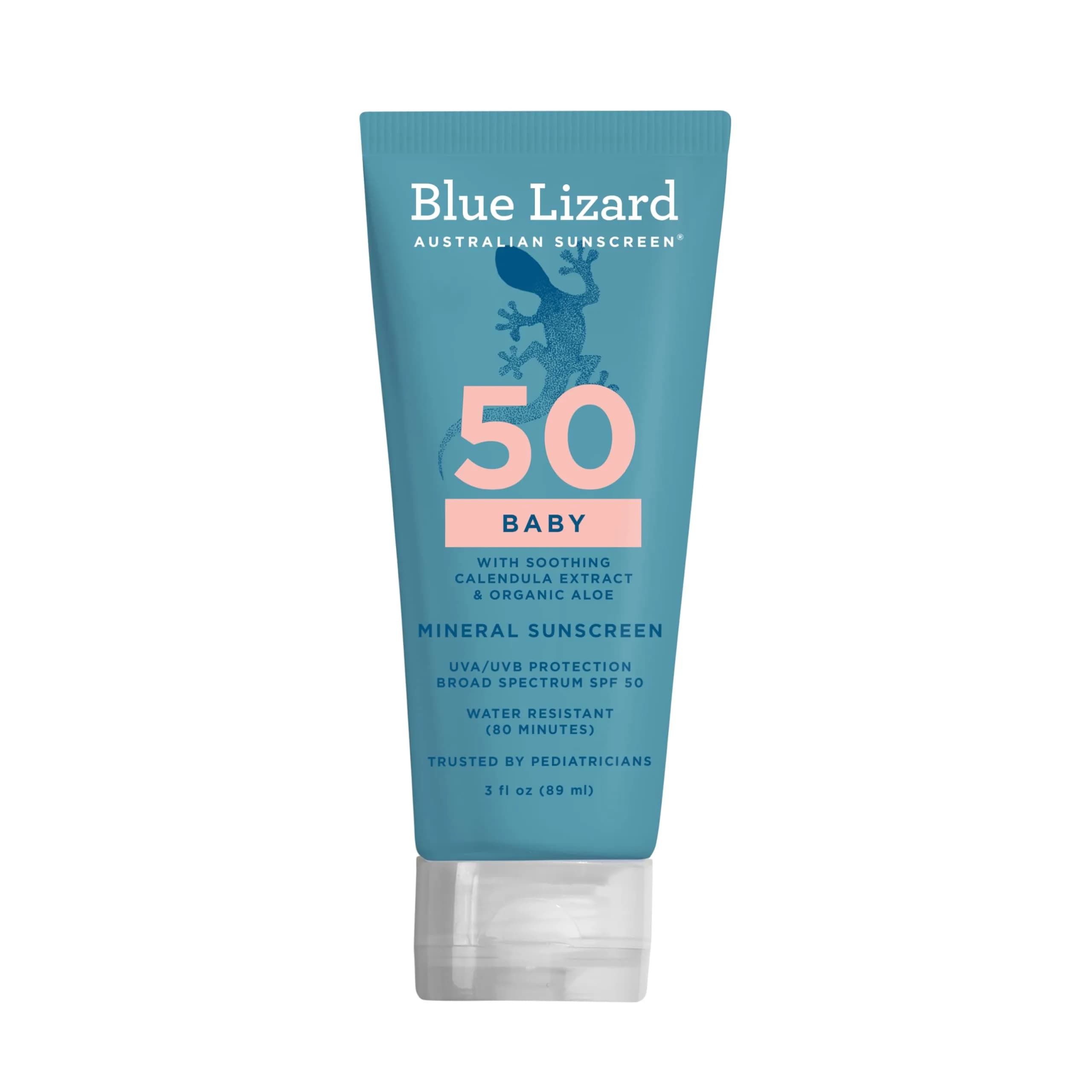 BLUE LIZARD Baby Mineral Sunscreen SPF 50+ 89ml (3 Fl Oz) | Smart Cap Technology & Reef Safe